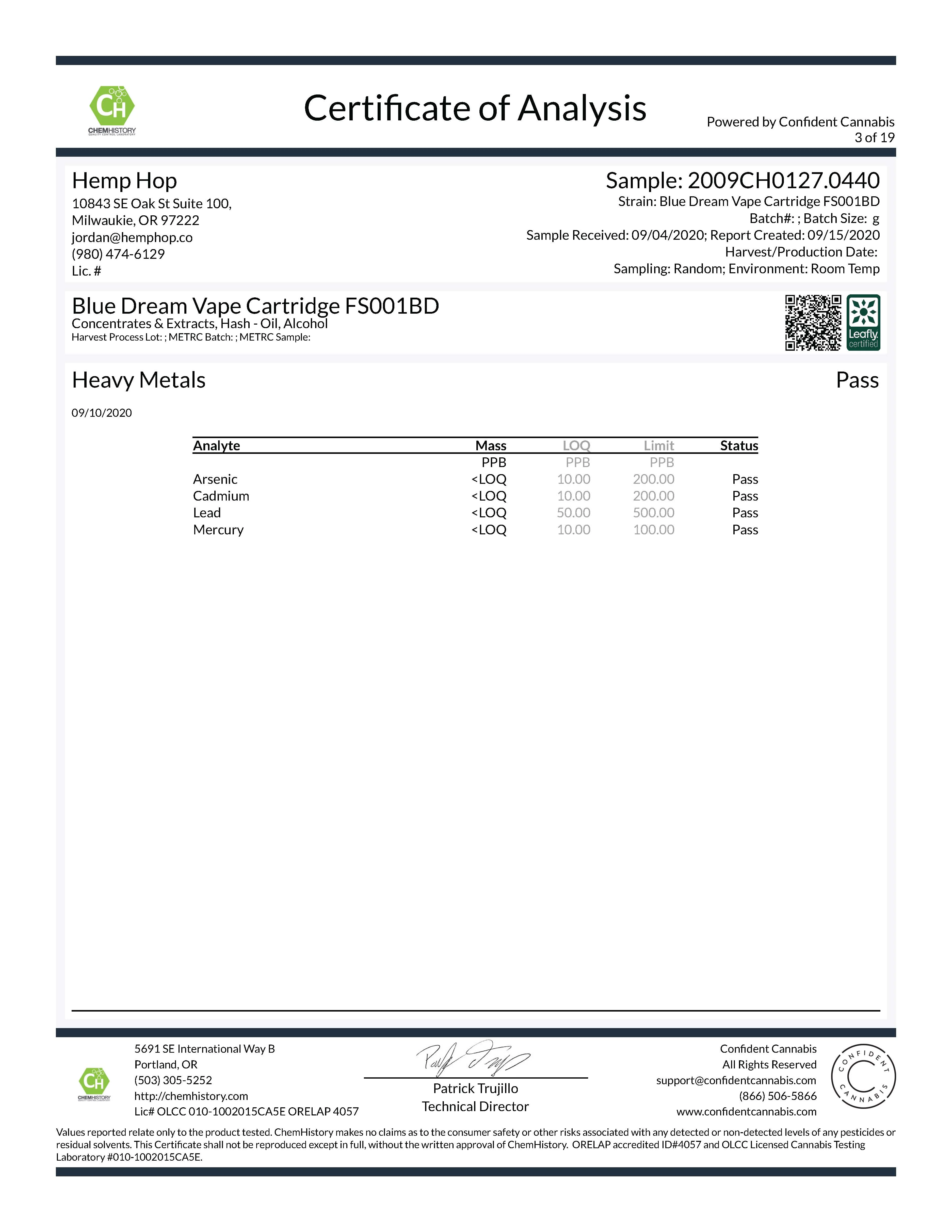 Blue Dream Full Spectrum Vape Cartridge - Image 5