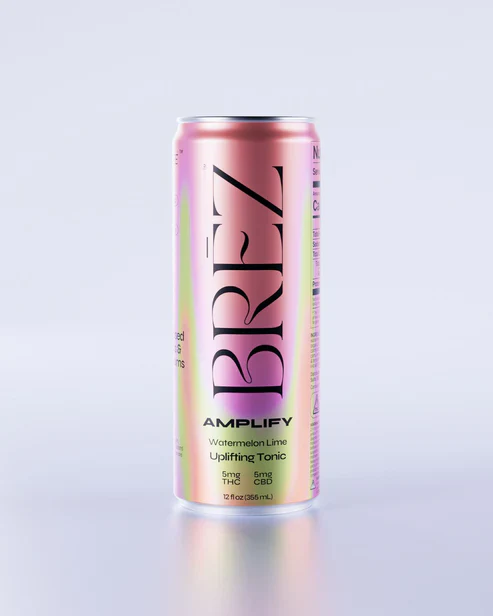 BREZ Amplify Uplifting Tonic 5mg THC + 5mg CBD Watermelon Lime
