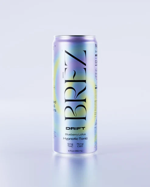 BREZ Drift Hypnotic Tonic - 5mg THC + 75mg CBD Blueberry Lotus
