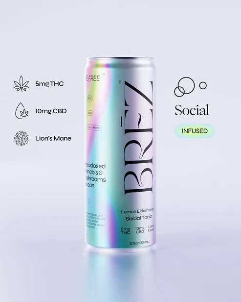 BREZ OG Social Tonic – 5mg THC 10mg CBD + Lion’s Mane - Image 2