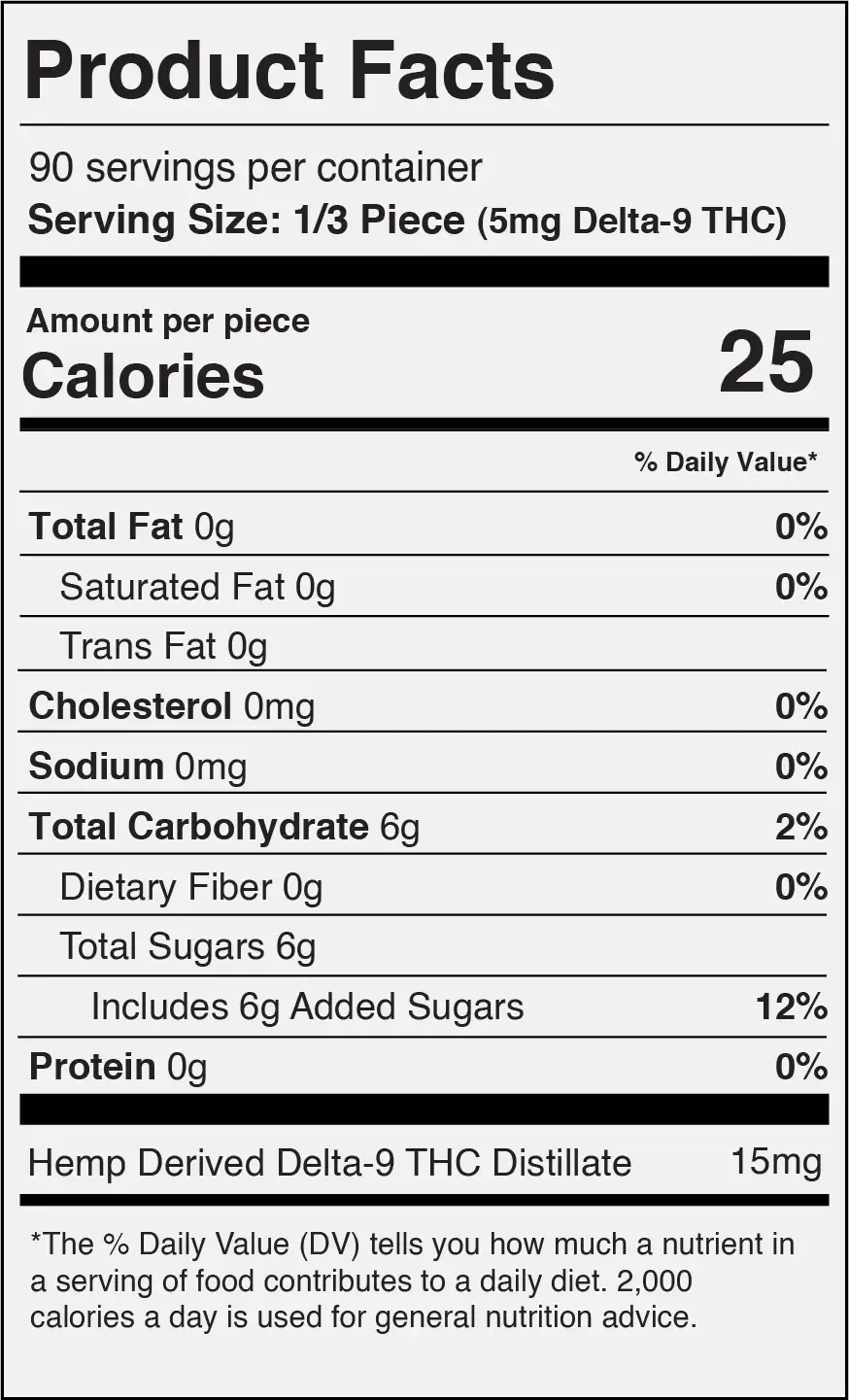 Hometown Hero Birthday Cake Delta-9 Live Rosin Taffy 15mg THC - Image 3