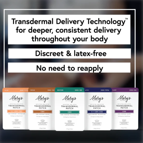 Mary’s Methods: A.M. Transdermal Patch 10mg CBD + 10mg CBG - Image 2