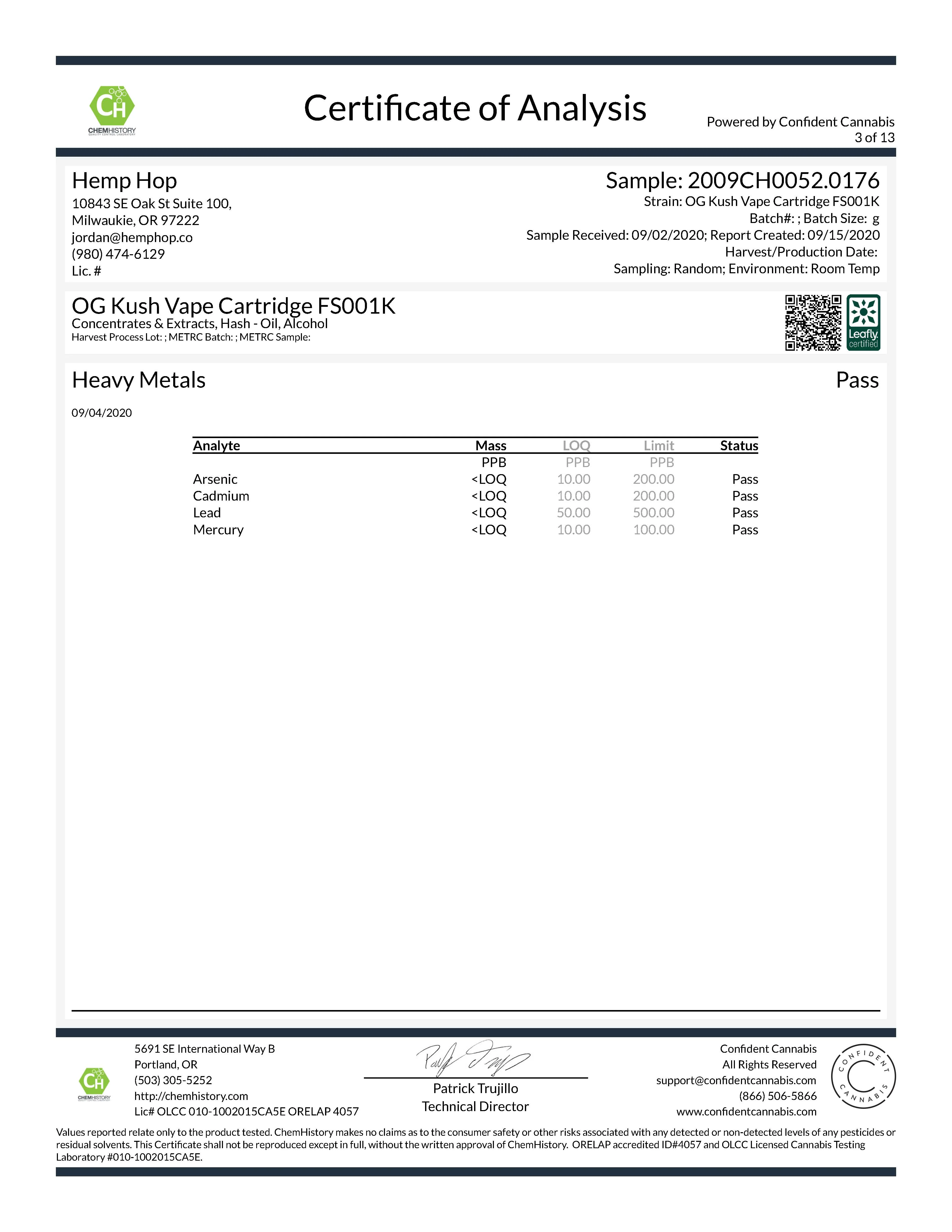 OG Kush Full Spectrum Vape Cartridge - Image 6