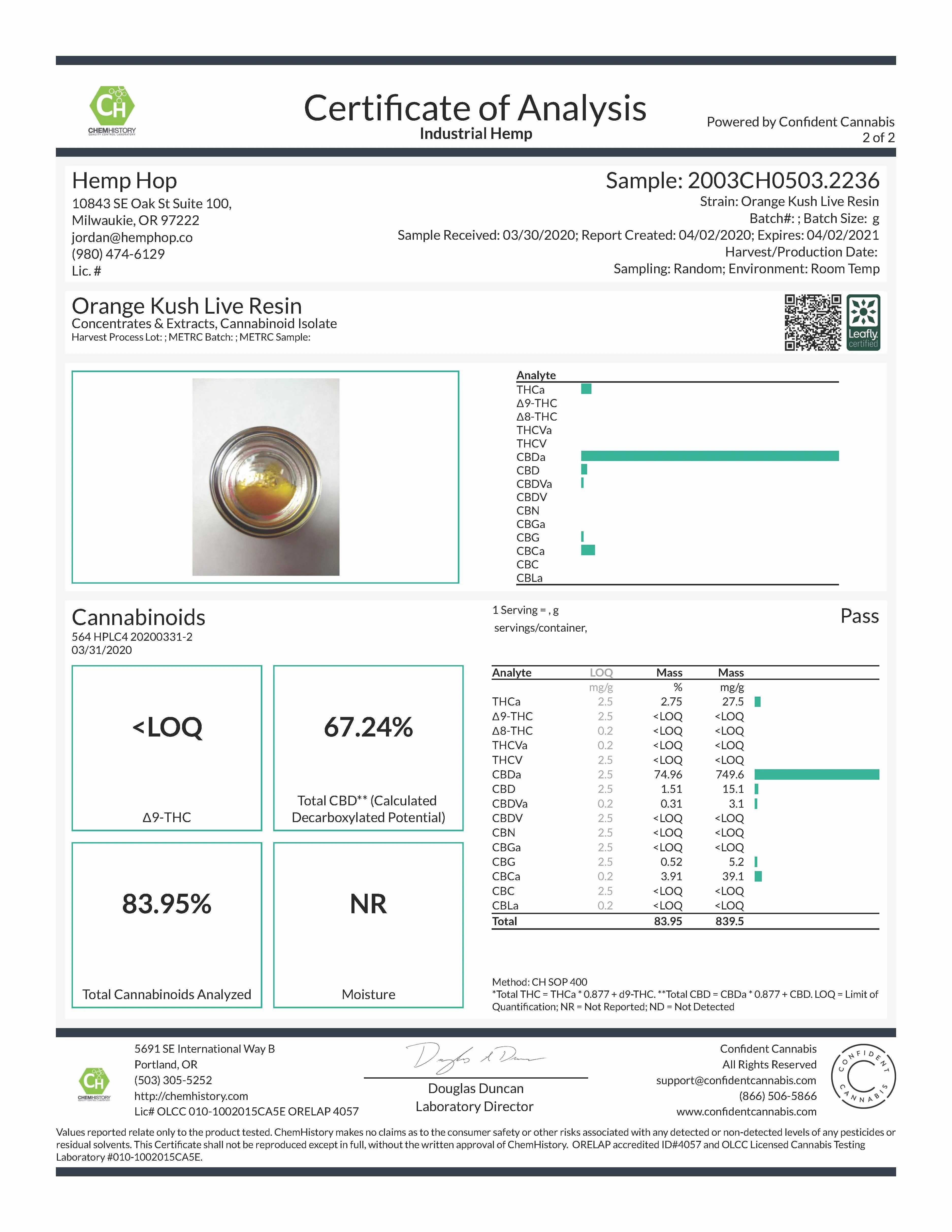 Orange Kush Live Resin - Image 3