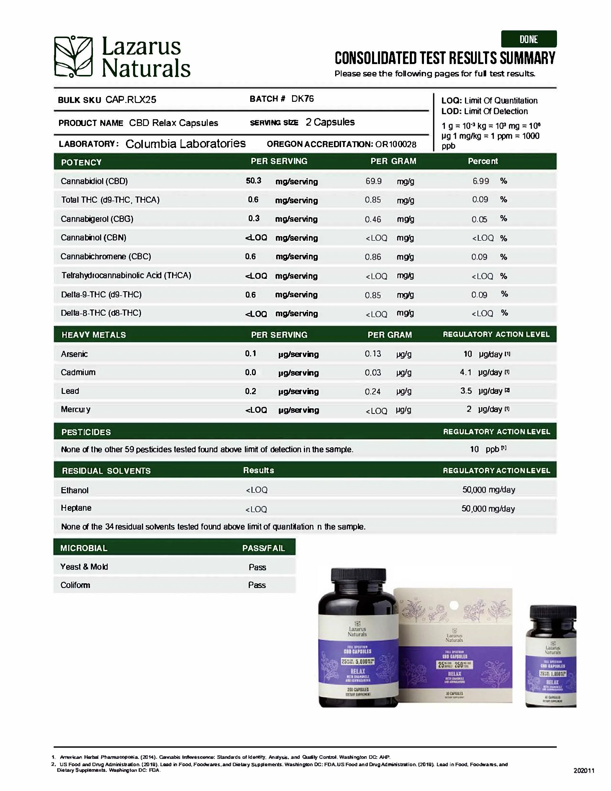 Relaxation Formula 25mg CBD Hemp Capsules - Image 6